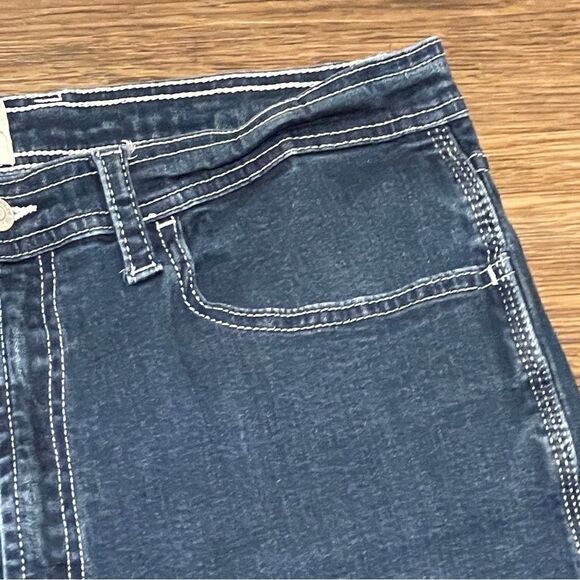 Jordache Vintage Women's Reese High Rise Slim Bootcut Jeans Washed Out Blue 34 - Picture 4 of 13